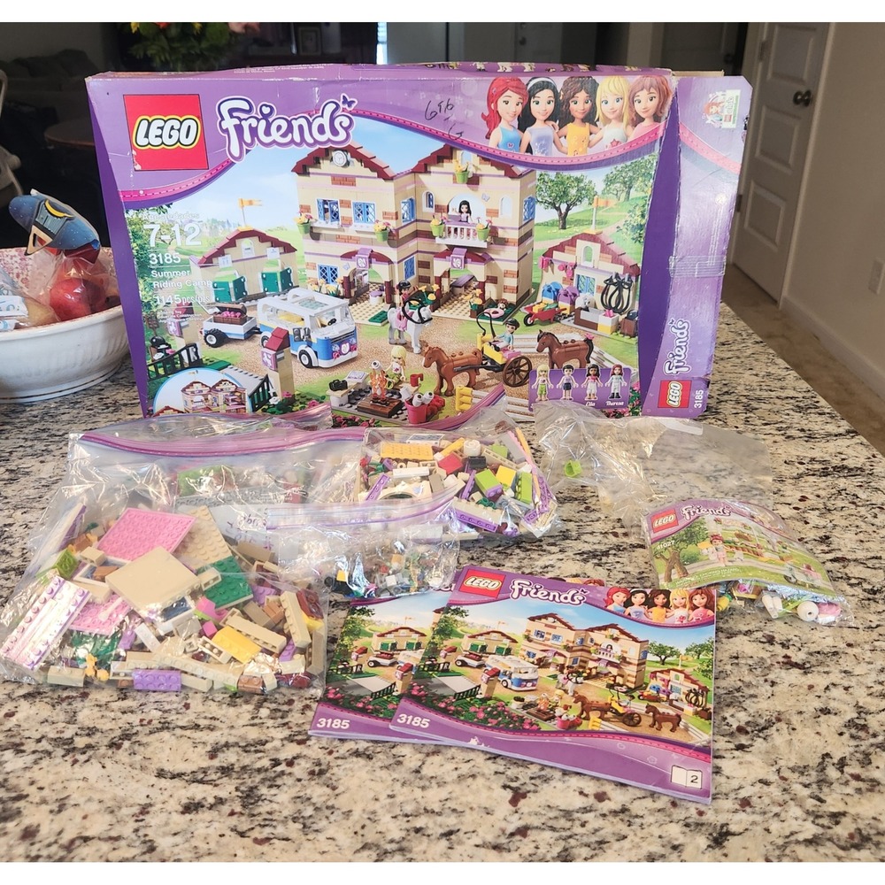 LEGO Friends Summer Riding Camp 3185 Retired Set with Box and Manuals